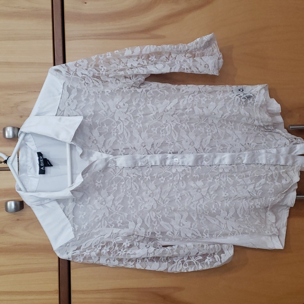 A. Byer lace front buttondown.
